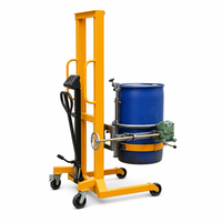 Meilleur prix : Chargeur de fûts électrique en acier de 55 gallons, à pousser, avec rotation à 180°, capacité de 450 kg, hauteur de levage de 1500 mm