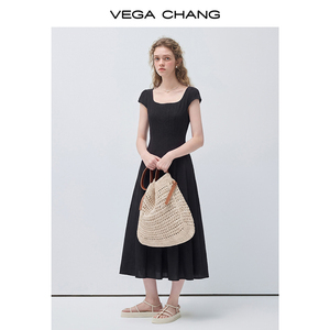 <span class=keywords><strong>เด</strong></span><span class=keywords><strong>รส</strong></span>สีดำสไตล์มินิมอลหรูหราจาก VEGA CHANG คอเหลี่ยม แขนสั้น ผ้ามีเท็กซ์เจอร์ ทรงเข้ารูปเอว ทรงเอไลน์ ขายส่ง - Product Image 6