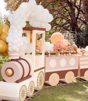 Train en bois et acrylique personnalisable (couleur, taille) pour décoration de mariage et de maison, ou pour la vente de nourriture de rue