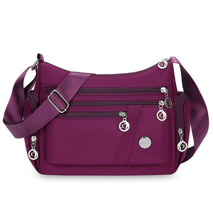 Borsa a Tracolla Multicomparto per Donna, Borsa per Madri <span class=keywords><strong>di</strong></span> Mezza Età, Leggera e Casual, Grande Capacità, in Tessuto - Product Image 3