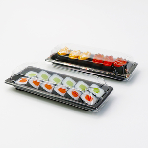 Wholesale high-end takeway eco friendly disposable custom plastic japanese sushi box