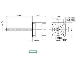 Actuador Lineal Tr8*4, Motor No Captivo 17, 300 mm L48 mm - Product Image 4