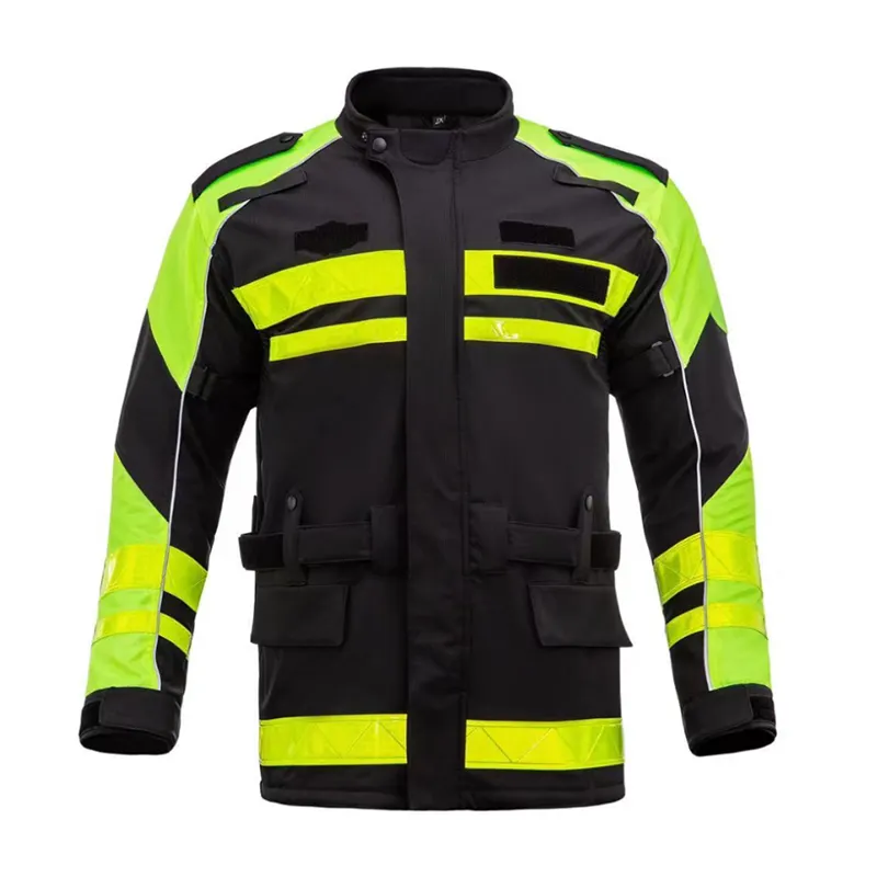 QJ022 शीर्ष windproof सर्दियों गर्म रेसिंग मोटरसाइकिल जैकेट निविड़ अंधकार के लिए संरक्षण शरीर उच्च दृश्यता सुरक्षा जैकेट पुरुषों