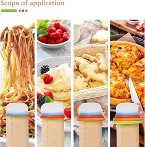 Rouleau à pâtisserie en bois avec anneaux de réglage d'épaisseur pour la pâtisserie, le fondant et la pizza, avec 4 anneaux de réglage d'épaisseur - Product Image 6