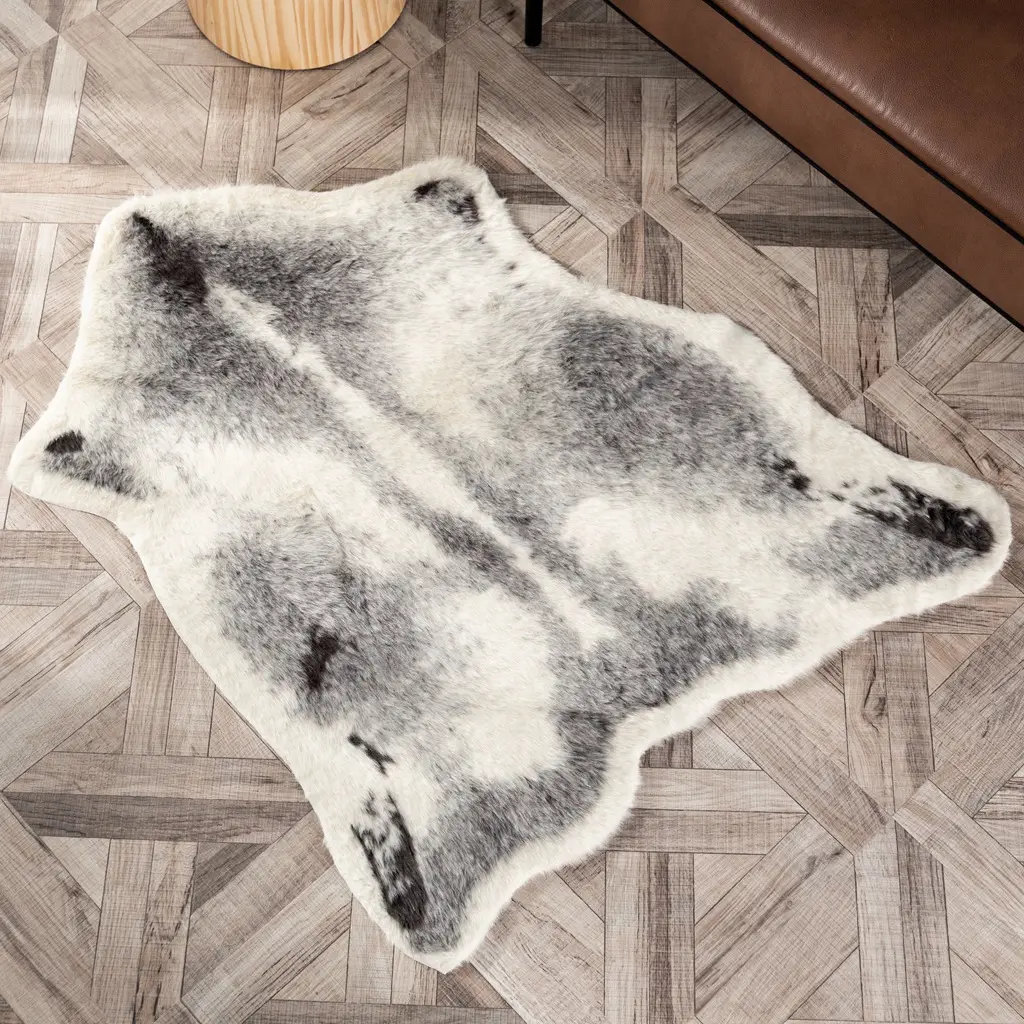 Super Soft White popular,Plain Plush Faux Fur Soft Small Wool Artificial Sheepskin Rug Round Chair Area Rugs Floor Mats/