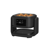 Friteuse électrique en verre sans huile 2-en-1 220V Caractéristique saine pour la cuisine à domicile