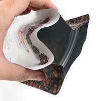 Sac à café personnalisé, écologique, à fond plat, avec valve, 100g, 250g, 500g, 1kg, 12oz