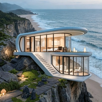 Capsule Spatiale Préfabriquée Modulaire en Acier Respirant – Maison Mobile, Hôtel Glamping, Chambre d'Hôtes, Salle de Bain Extérieure, Ferme