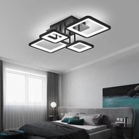 Lustre de plafond LED géométrique simple de style nordique, lampe moderne en acrylique pour hôtel et salon