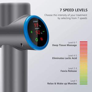 Pistolet de <span class=keywords><strong>massage</strong></span> à batterie au lithium avec boîte chauffante et de transport pour le cou, le dos, les jambes et le corps entier Conception portable sans fil - Product Image 5