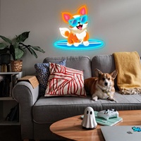 Décoration murale avec logo imprimé UV, enseigne au néon personnalisée pour commande en gros