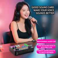 Kits professionnels de diffusion en direct Carte son audio intelligente et microphone pour la diffusion