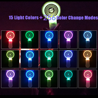Bâtons lumineux LED en acrylique en gros avec télécommande, logo personnalisé, lumières portables, accessoires de cheering