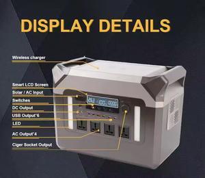 Centrale solaire de grande capacité 2000W AC/DC fabriquée en Chine avec batterie lithium-ion, onduleur à onde sinusoïdale pure et chargement sans fil Type C - Product Image 4