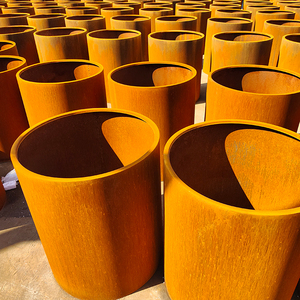 Fioriera Grande da Esterno in Acciaio Corten Vaso per Alberi in Metallo per Giardino - Product Image 2