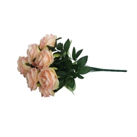 Longue tige artificielle Rose fleur corail soie fleurs pour mariage douche nuptiale fête décor à la maison pour l'obtention du diplôme Halloween pâques