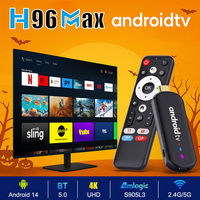 Reproductor Multimedia 4K H96 MAX 2026 con Amlogic, Control Remoto por Voz, TV Box, el Mejor Android 14 Fire H96 MAX S905L3 TV STICK
