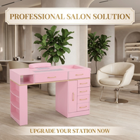 Table de manucure professionnelle au design moderne pour les spas et salons de beauté, compatible avec les ongles en gel