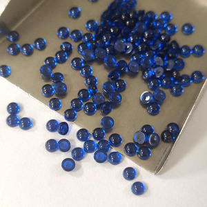Cabujón Redondo de Espinela Sintética, Tamaños de 3mm a 5mm, 113 #   Gema de espinela azul para la fabricación de joyas - Product Image 6