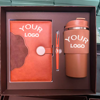 Ensemble cadeau d'entreprise promotionnel, logo personnalisé, carnet en cuir A5 de luxe avec stylo, cadeaux d'entreprise en gros