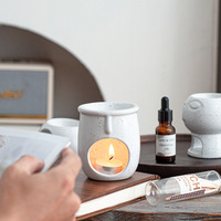 Brûleur d'huile essentielle de fonte de cire diffuseur d'arôme en céramique porte-bougie aromathérapie tarte assortie cire parfumée bougie chauffe-plat