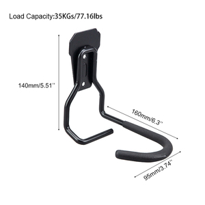 YOUPON Nuevo Soporte de Pared Multiusos Moderno para Herramientas de Jardín, Uso en Exteriores, Metal, para Hogar y Garaje, con Ganchos - Product Image 3