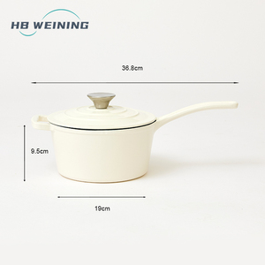 <span class=keywords><strong>Casserole</strong></span> avec couvercle <span class=keywords><strong>en</strong></span> <span class=keywords><strong>fonte</strong></span> émaillée, petite <span class=keywords><strong>casserole</strong></span> pour la cuisson, idéale pour les soupes et le lait, écologique, résistante au four, design contemporain - Product Image 2