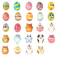 Jouet anti-stress pieuvre souple à rebond lent en PU, dessin animé, 24 styles, animaux Gashapon, Squish Fun, vente en gros BS-217