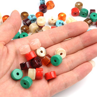 Perles cylindriques rondelles en acrylique marbré de 12 mm en gros, perles intercalaires lâches pour la fabrication de bijoux DIY (bracelets, colliers), fournitures en vrac