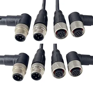 Wholesale Customization Of M8 M12 Extension Cable Components Sensor Power Cable Components PUR Molded Waterproof Connectors