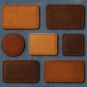 עיצוב מותאם אישית טלאי עור קטן תוויות תבשיל אביזר עם לוגו debosed עבור כובע & תוויות בגדים תיק - Product Image 1