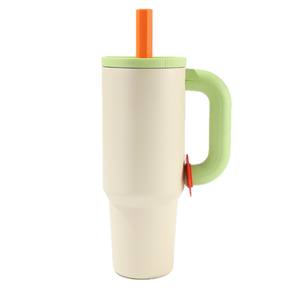 Vaso Térmico Personalizado de Acero Inoxidable de 30oz/40oz con Pajita Abatible, Taza Térmica a Prueba de Derrames y Fugas con Asa, Taza Térmica para Café - Product Image 3