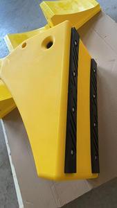 Cale de roue en caoutchouc jaune de 400 kg pour la sécurité routière - Product Image 4