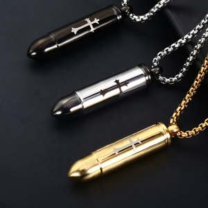 Isunni Titanium Steel Perfume Bottle Pendant in Memory of Pet Loved One Stainless Steel Bullet Urn <strong>Necklace</strong> That <strong>Holds</strong> <strong>Ashes</strong> - Product Image 3