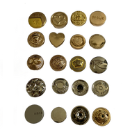 Boutons en métal pour jeans pour femmes personnalisables, cœur, diamant, écologiques, réutilisables, couleur personnalisée, taille, couleur gunmetal, style cowboy, en zamac