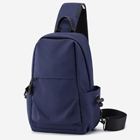 Sac à dos bandoulière personnalisé résistant à l'eau avec poche pour cartes et porte-bouteille
