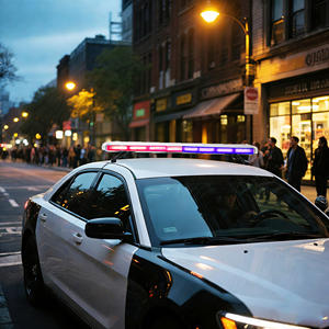 Nouveauté Barre Lumineuse d'Avertissement Stroboscopique pour Véhicule d'Urgence 88 LED 117 cm, Conseiller de Circulation Multifonctionnel Rouge et Bleu 47 Pouces - Product Image 1