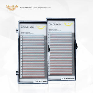 ขนตาปลอมแต่ละชิ้นแบบแฟชั่นขนตาสีฟ้าสดใสทันสมัยความหนา0.15มม. - Product Image 2