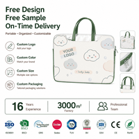 Housse d'ordinateur portable personnalisée avec dessin animé, étui de transport portable pour ordinateur, sac de protection pour ordinateur portable avec poignée
