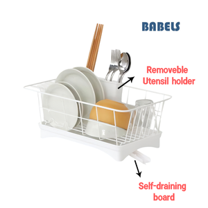 Égouttoir à vaisselle de rangement de cuisine monocouche à nettoyage facile à <span class=keywords><strong>prix</strong></span> d'usine avec porte-ustensile amovible - Product Image 2