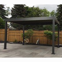 Elektrische Außen lamelle Pergola Einziehbare Pergola Dach markise Außen Aluminium Pergola Außen pavillon