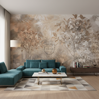 Papier peint mural moderne en relief, imperméable, paysage tropical, feuilles botaniques, facile à installer soi-même, pour le mur du salon