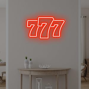 Enseignes néon 777 – Décoration murale pour sororité grecque, cadeaux pour femmes, accessoires de remise de diplôme rose et vert, lumières néon pour la maison - Product Image 2