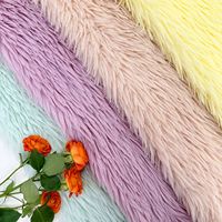 Vente en gros de tissu en fausse fourrure longue et super douce de haute qualité, couleur personnalisée, pour manteau/vêtement/couverture