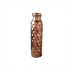 Botella de Agua 100% Cobre para Mejorar la Salud, Diseño Martillado Diamantado, Uso Interior y Exterior, Fácil de Transportar, Libre de BPA - Product Image 1