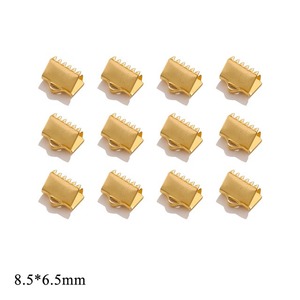 Attaches à sertir <span class=keywords><strong>pour</strong></span> extrémités de ruban 6-25 mm en acier inoxydable lisse <span class=keywords><strong>pour</strong></span> la fabrication de bracelets, colliers et bijoux DIY - Product Image 6
