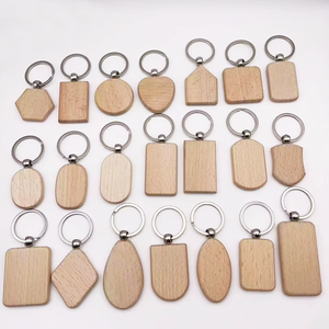 Cadeaux <span class=keywords><strong>de</strong></span> fête, porte-clés en bois naturel personnalisé, cadeaux DIY, porte-clés fait main, conception <span class=keywords><strong>de</strong></span> logo personnalisé, porte-clés en bois vierge - Product Image 1