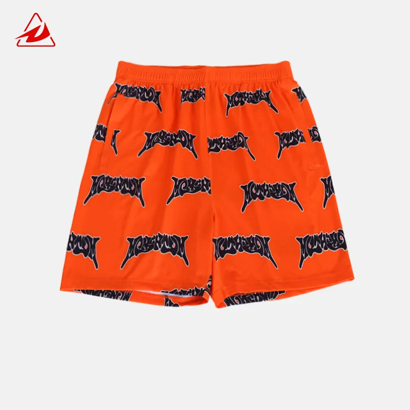 Chất Lượng Cao Thăng Hoa Đồng Bằng Polyester Phòng Tập Thể Dục Trống Bóng Rổ Quần Short Tùy Chỉnh Hai Lớp Men's Lưới Quần Short