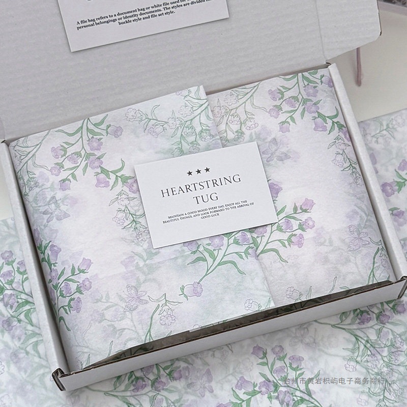 Fresh and Elegant Style High-end Greaseproof Disposable Roll Inner Wrapping Paper for Gift Boxes Customizable Tissue Paper