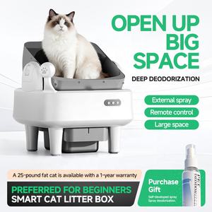 Bandeja Sanitaria Autolimpiable para Gatos con Control por Aplicación, Protección de Seguridad, Sin Olor y Sin Agua - Product Image 3